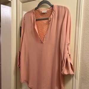 Maison Jules Coral V-Neck Blouse